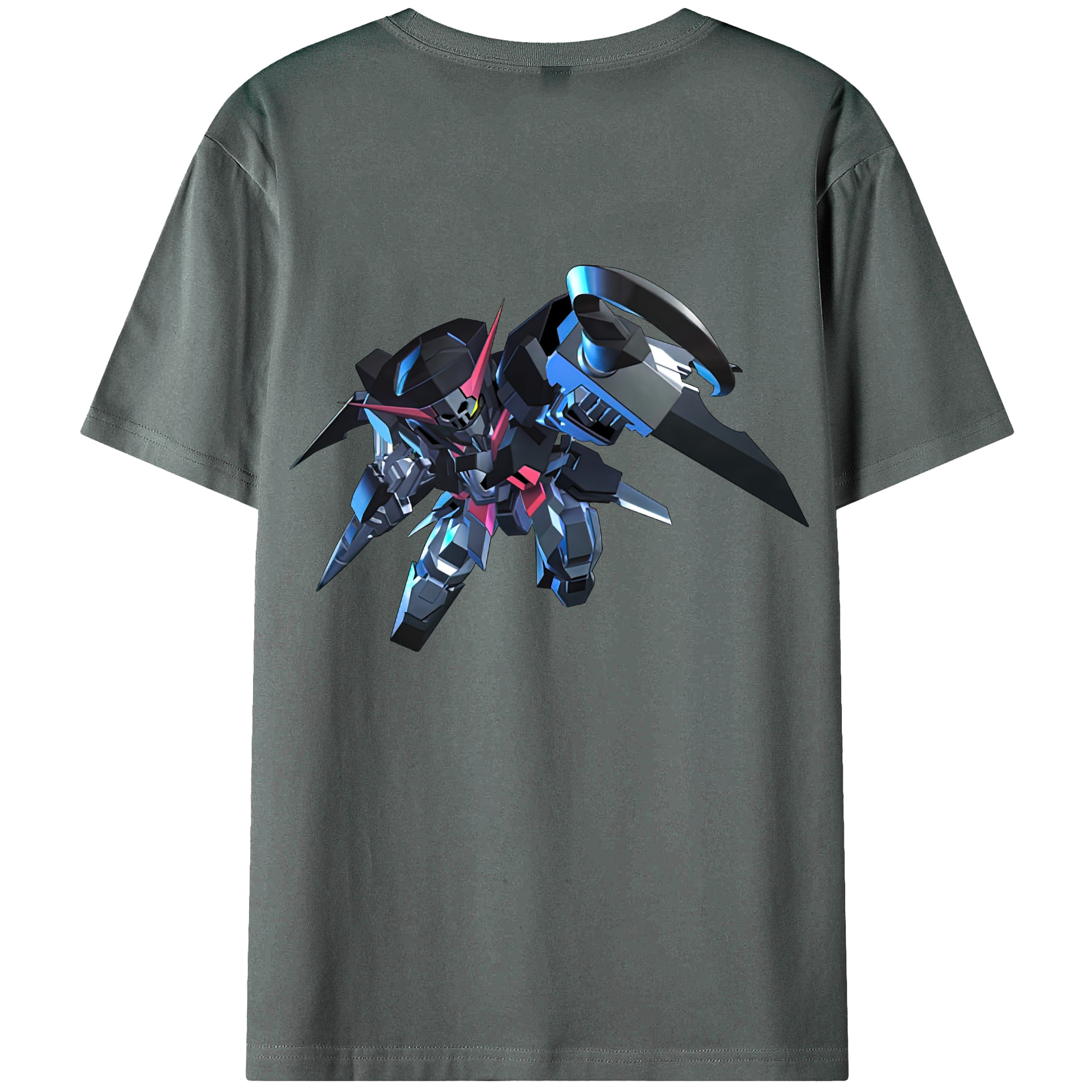 （画像用） 機動戦士ガンダム Mobile Suit Gundam 綿100％ メンズ半袖Tシャツ（バックプリント） 通気性